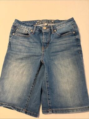 Seven7 Medium Blue Denim Bermuda Shorts